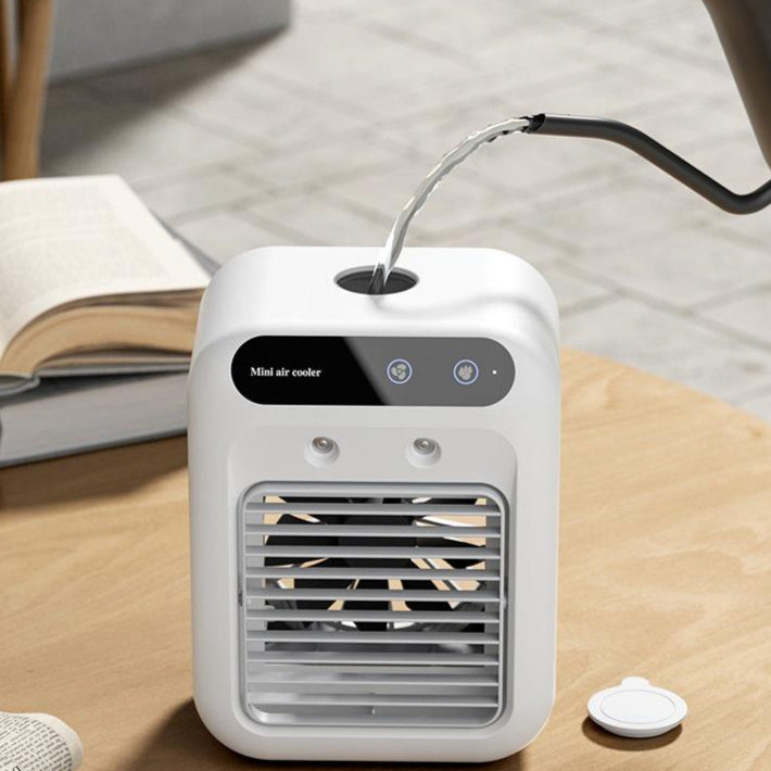 Portable USB Air Cooler Fan – Personal Water Cooling Fan with Humidifier & Ice Tray – product photo