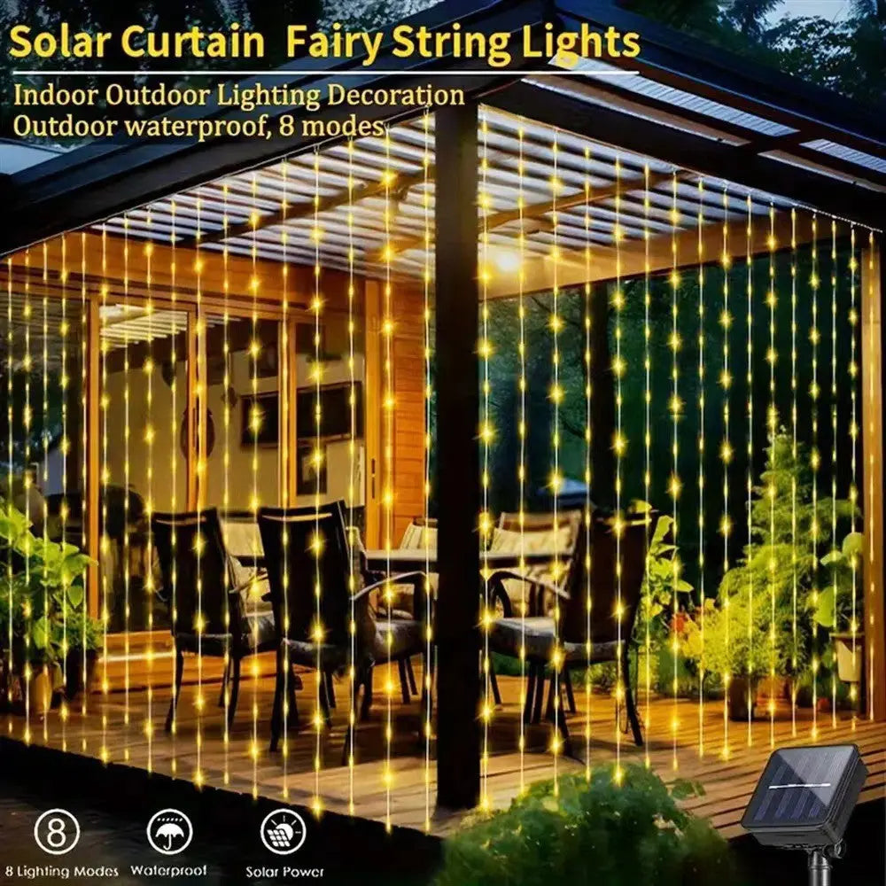 Starry sky curtain fairy string lights for outdoor lighting decoration