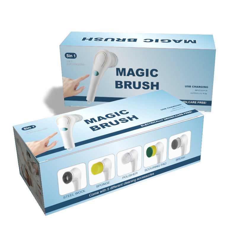 Interchangeable brush heads for the electric spin scrubber