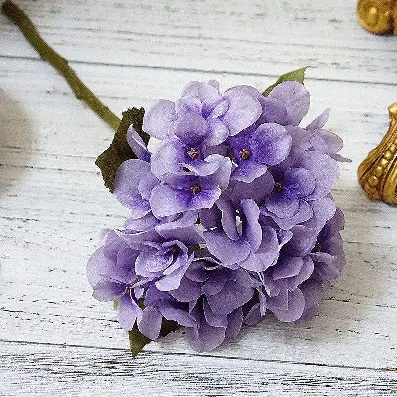 1 Bundle Silk Hydrangea Autumn Vase for Home Decor Valentine'S Day Wedding Bridal Bouquet Wall Setting Artificial Flowers Cheap