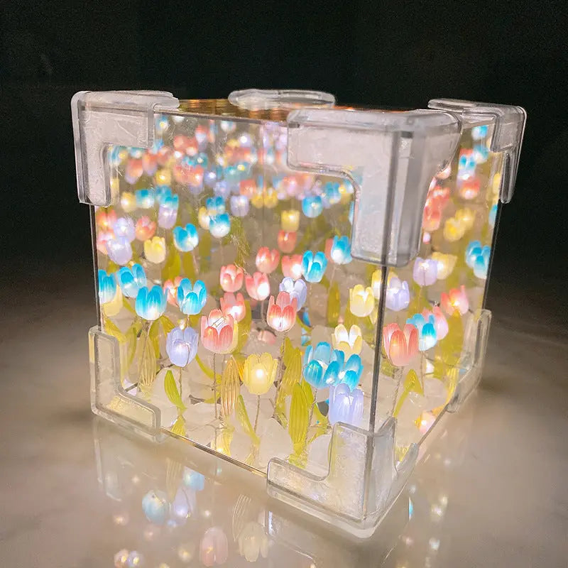 DIY Tulip Mirror Night Light Kit - Handmade Romantic Lamp Material Pack - view 10