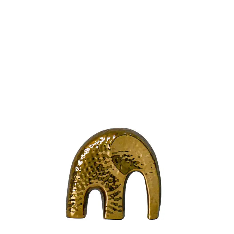 Gold-Plated Geometric Ceramic Vase – Modern Minimalist Home Décor - view 10