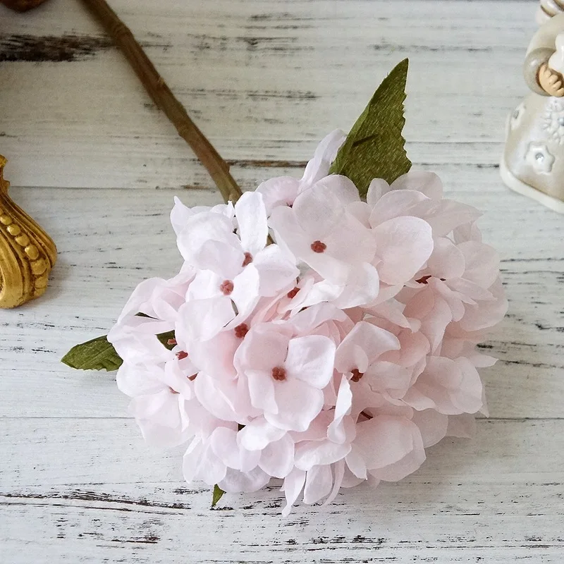 1 Bundle Silk Hydrangea Autumn Vase for Home Decor Valentine'S Day Wedding Bridal Bouquet Wall Setting Artificial Flowers Cheap