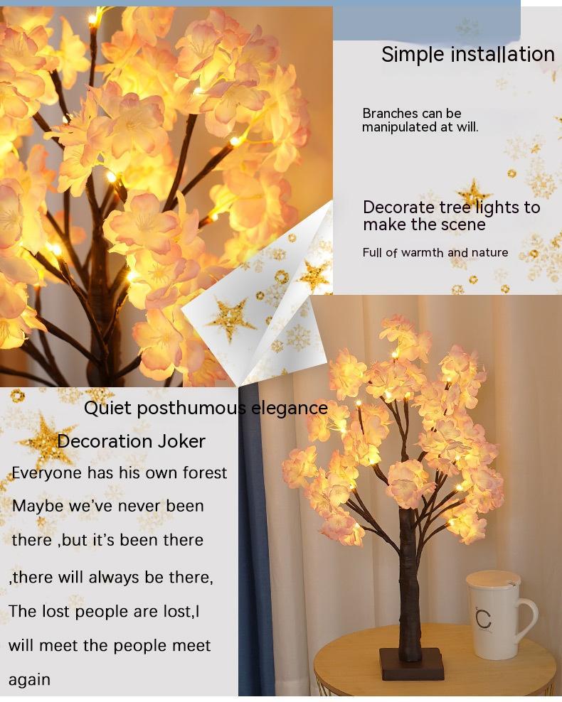 LED Cherry Blossom Tree Light – Decorative Indoor Lamp for Home, Party & Festive Decor – product photo
