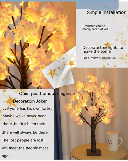 LED Cherry Blossom Tree Light – Decorative Indoor Lamp for Home, Party & Festive Decor – product photo