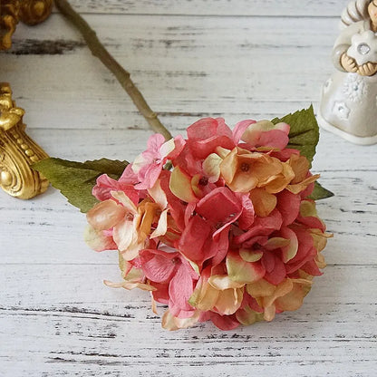 1 Bundle Silk Hydrangea Autumn Vase for Home Decor Valentine'S Day Wedding Bridal Bouquet Wall Setting Artificial Flowers Cheap