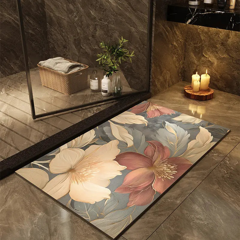 Printed Diatomaceous Earth Bathroom Mat – Quick-Drying & Water-Absorbent Floor Mat - view 12