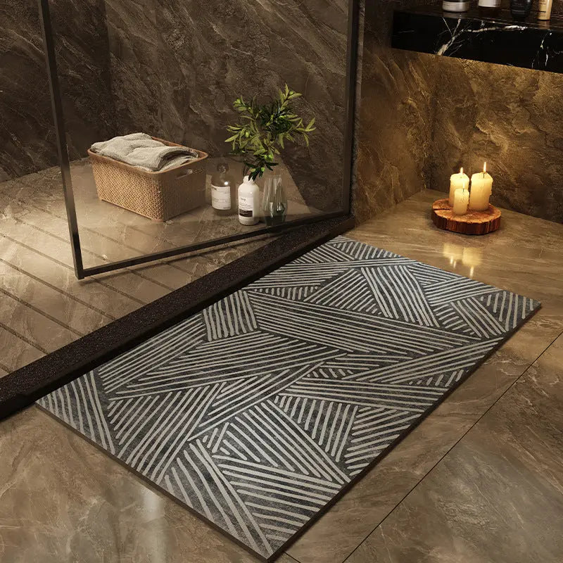Printed Diatomaceous Earth Bathroom Mat – Quick-Drying & Water-Absorbent Floor Mat - view 14