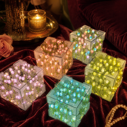 DIY Tulip Mirror Night Light Kit – Handmade Romantic Lamp Material Pack The Petal & Porch