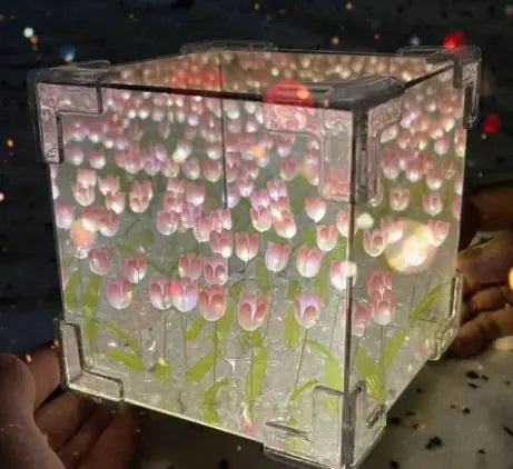 DIY Tulip Mirror Night Light Kit - Handmade Romantic Lamp Material Pack - view 11