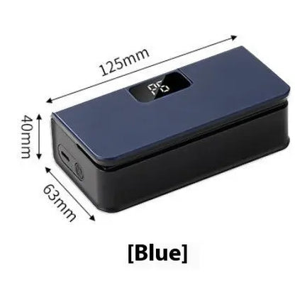 Portable bag sealer shown stored compactly in a kitchen drawer