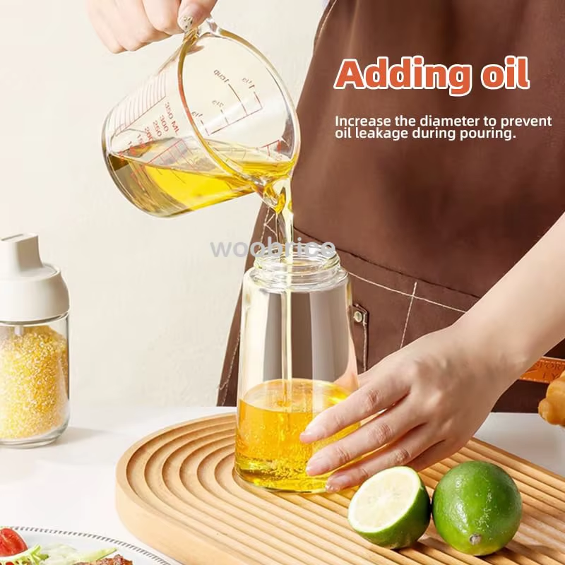 2 in 1 Oil Pour Spray Press-Type Oil Spray Bottle 500ML Kitchen Cooking Oil Sprayer Outdoor Barbecue Spray Bottle Vinegar Sauce