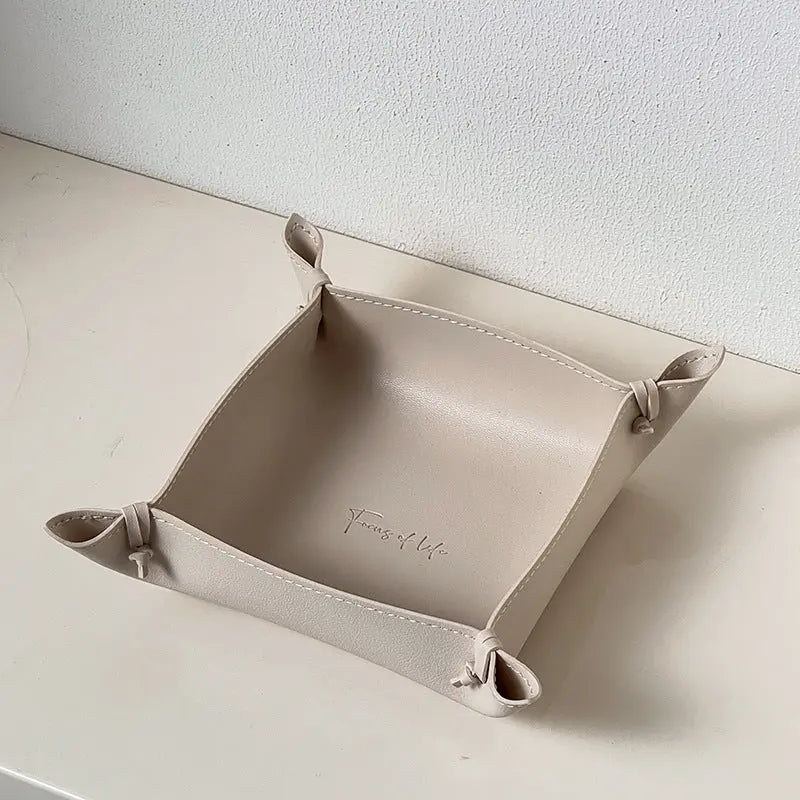 Luxury Leather Storage Tray – Modern Minimalist Desk & Vanity Organiser - view 11