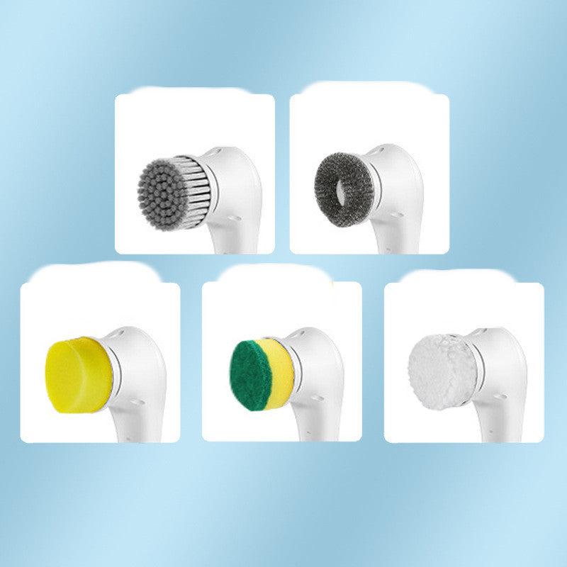 Electric spin scrubber with charging cable and brush head set