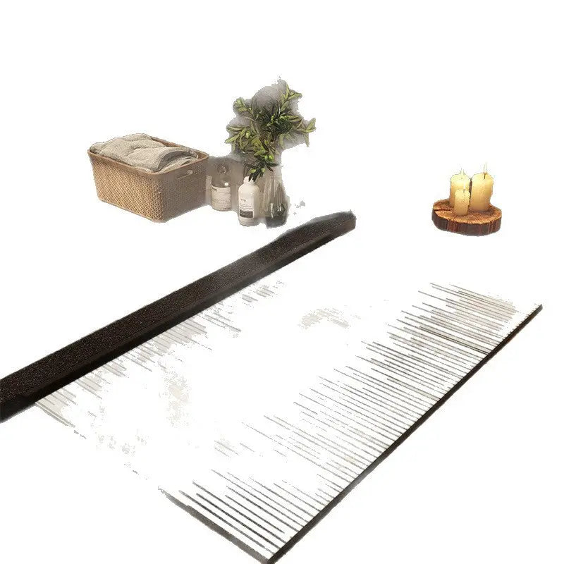 Diatomaceous earth bathroom mat shown with size dimensions
