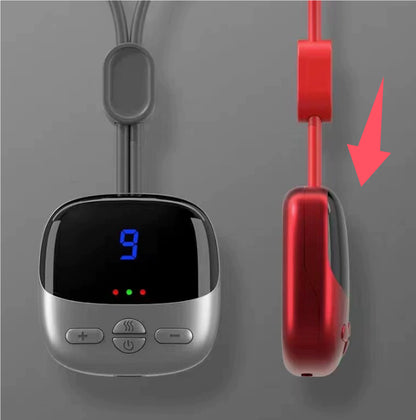 Lightweight neck massager sized to fit in a bag or desk drawer