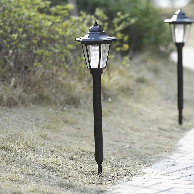 Solar hexagonal outdoor wall light installation demonstration