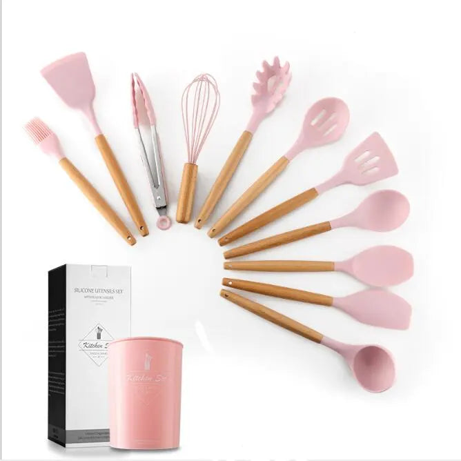 Close-up of a silicone spatula from the kitchen utensil set