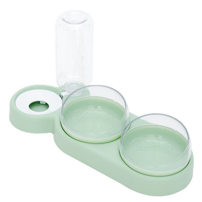 Close-up of the raised design on the pet double bowl water fountain feeder