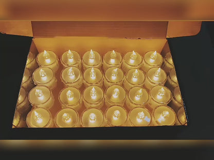 LED Flameless Tea Light Candles – Battery-Operated Candle Set