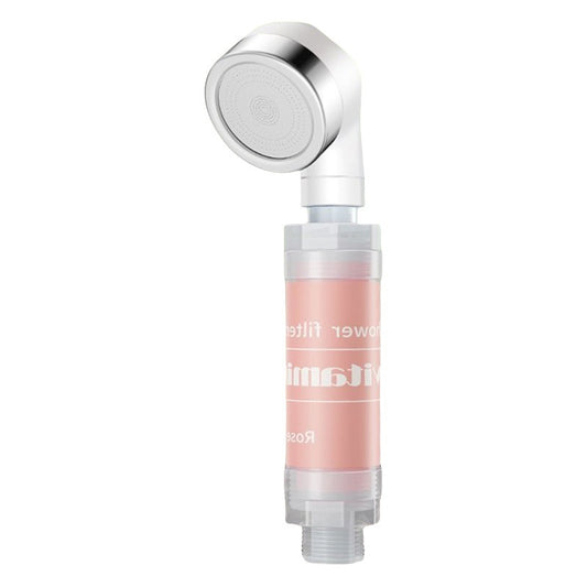 Aromatherapy shower filter rod attached to a plain shower head