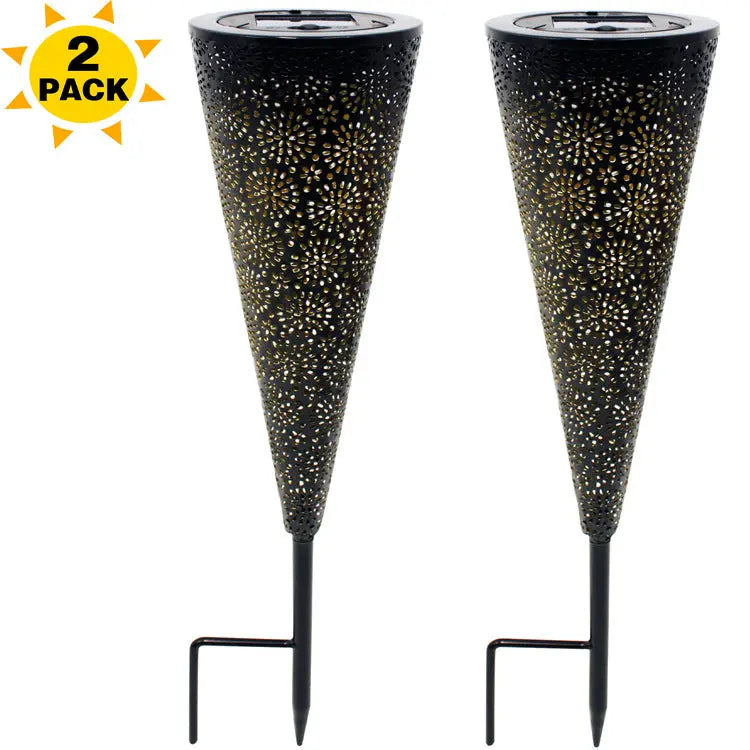 Solar garden projection light shown in daylight to display the stake design