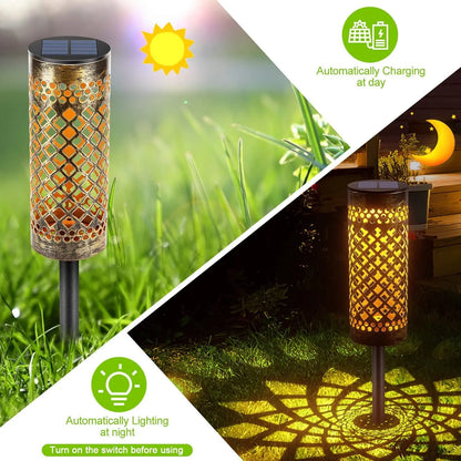 Waterproof solar lawn light demonstrating IP65 waterproof rating