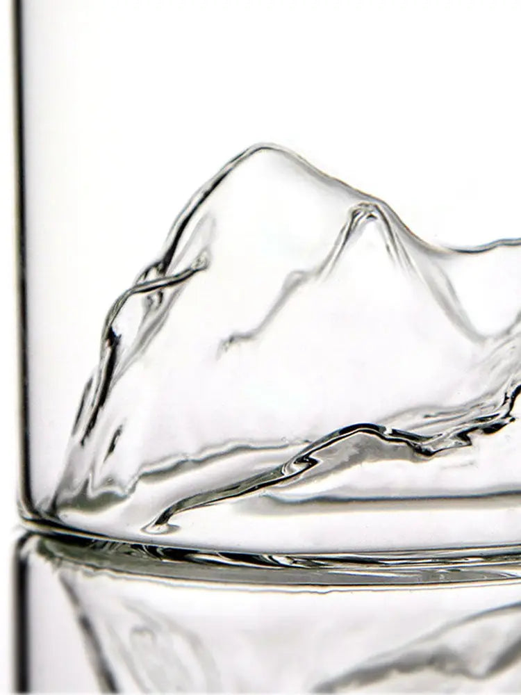 Japanese-style whiskey glass set shown empty to highlight crystal clear clarity