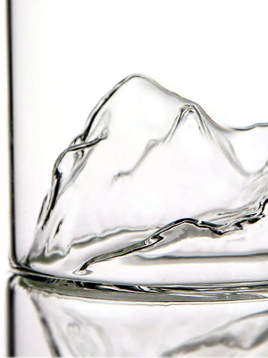 Japanese-style whiskey glass set shown empty to highlight crystal clear clarity